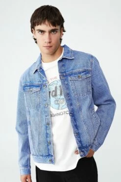 Hard Rock Cafe Denim Jacket LCN HRC TOUR BLUE -Mens Clothing Store 3611433 01 1