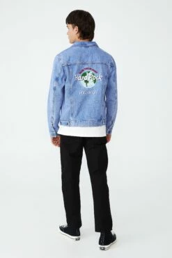 Hard Rock Cafe Denim Jacket LCN HRC TOUR BLUE -Mens Clothing Store 3611433 01 3