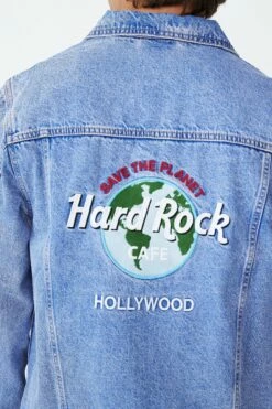 Hard Rock Cafe Denim Jacket LCN HRC TOUR BLUE -Mens Clothing Store 3611433 01 4