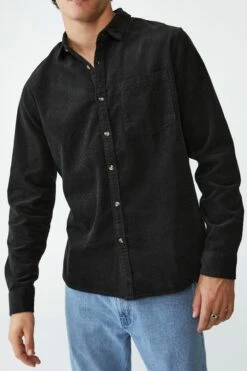 Camden Long Sleeve Shirt DUSTY LAVENDER CORD -Mens Clothing Store 3611451 01 4