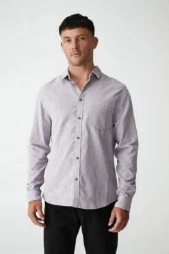 Camden Long Sleeve Shirt DUSTY LAVENDER CORD