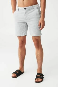 Chino Short TEXTURED WASHED MUSHROOM