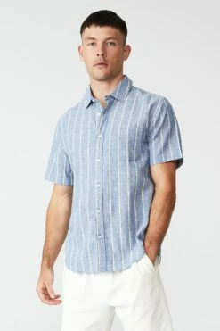 Vacay Short Sleeve Shirt OATMEAL TEXTURE -Mens Clothing Store 3611467 09 2 1