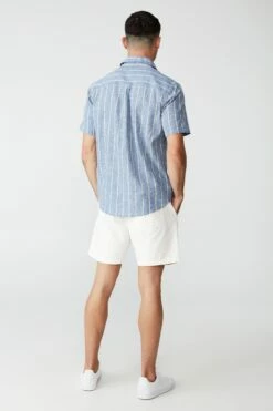 Vacay Short Sleeve Shirt OATMEAL TEXTURE -Mens Clothing Store 3611467 09 3