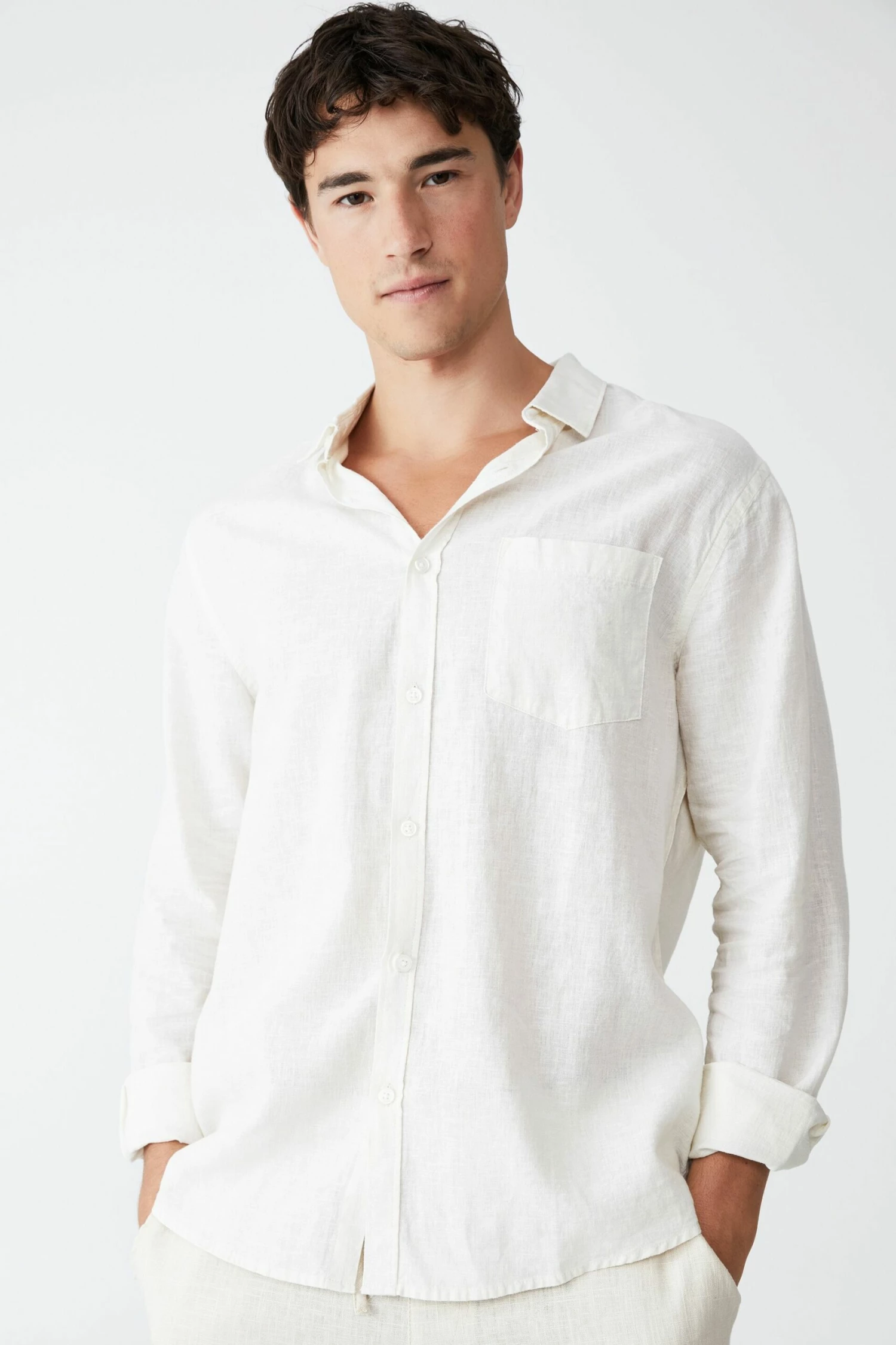 Ashby Long Sleeve Shirt WHITE 9 Ashby Long Sleeve Shirt WHITE - Image 9