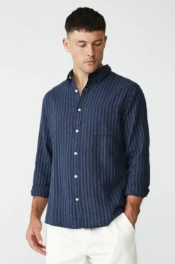 Ashby Long Sleeve Shirt WHITE 21 Ashby Long Sleeve Shirt WHITE -Mens Clothing Store 3611470 08 2