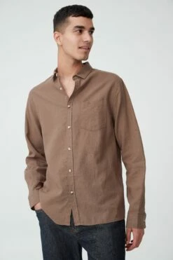 Ashby Long Sleeve Shirt WHITE 20 Ashby Long Sleeve Shirt WHITE -Mens Clothing Store 3611470 09 2