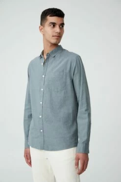 Ashby Long Sleeve Shirt WHITE 19 Ashby Long Sleeve Shirt WHITE -Mens Clothing Store 3611470 10 2