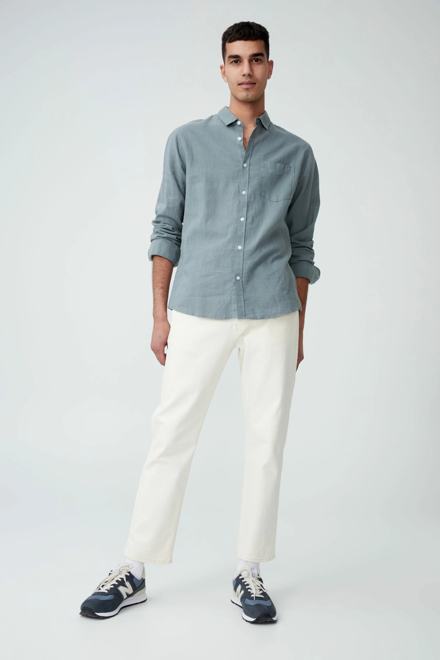 Ashby Long Sleeve Shirt WHITE 15 Ashby Long Sleeve Shirt WHITE - Image 15