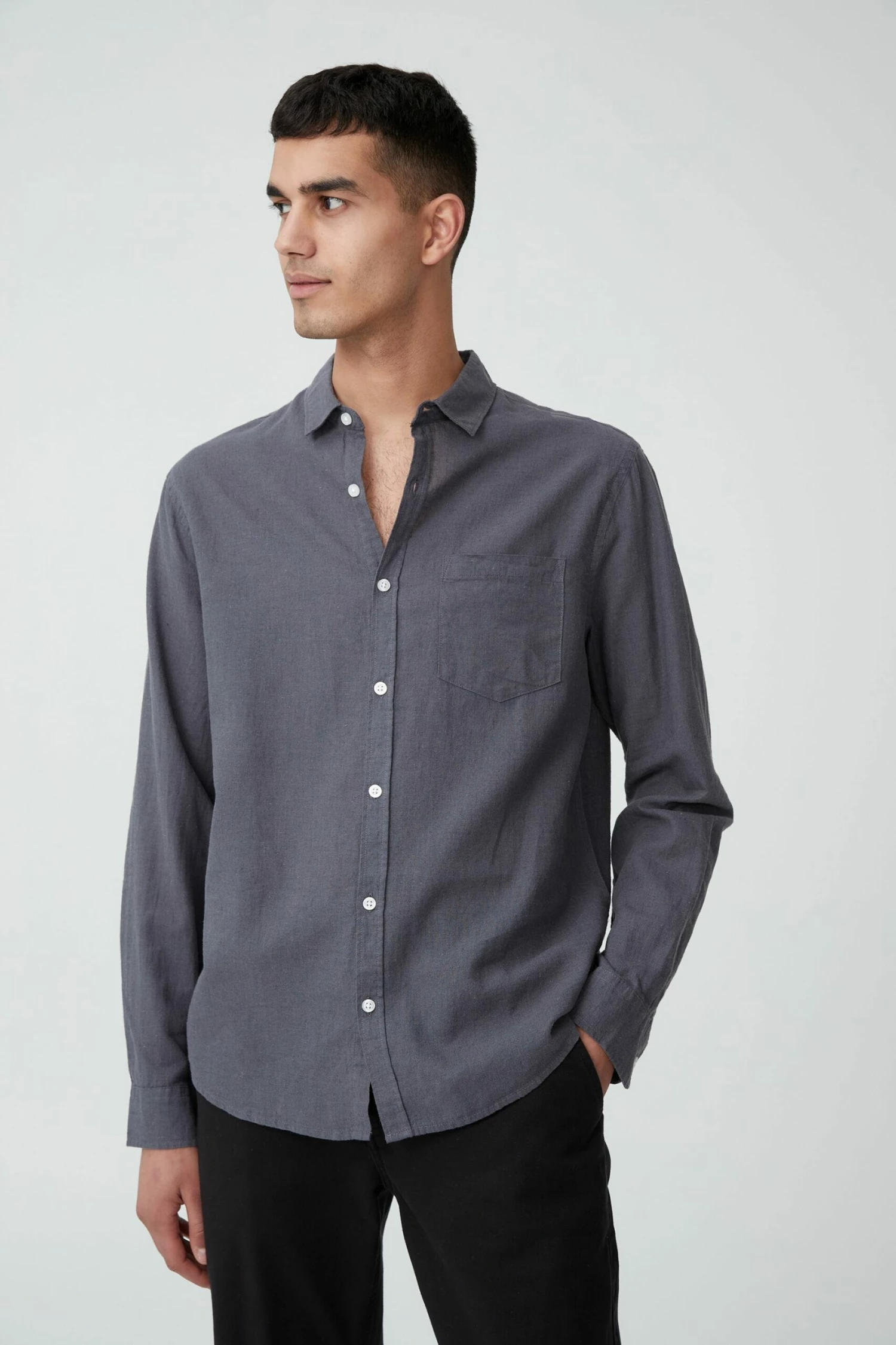 Ashby Long Sleeve Shirt WHITE 4 Ashby Long Sleeve Shirt WHITE - Image 4