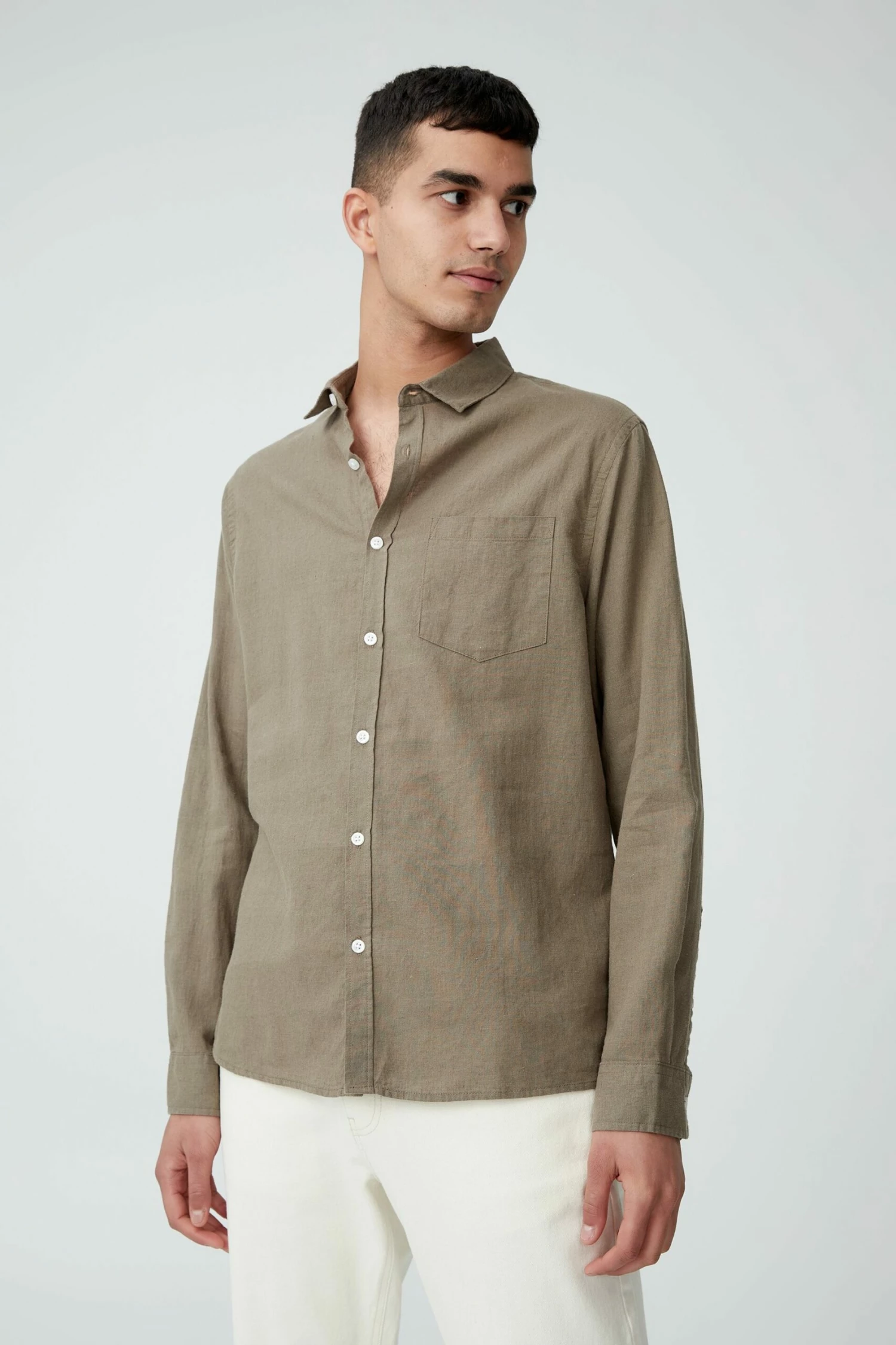 Ashby Long Sleeve Shirt WHITE 3 Ashby Long Sleeve Shirt WHITE - Image 3