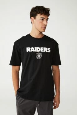 Active Logo T-Shirt LCN NFL BLACK/RAIDERS - LOGO -Mens Clothing Store 3611471 01 2 1
