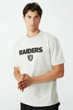 Active Logo T-Shirt LCN NFL BLACK/RAIDERS - LOGO -Mens Clothing Store 3611471 02 2