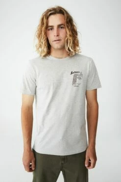 Tbar Art T-Shirt LIGHT GREY MARLE/STEFANOS PIZZA