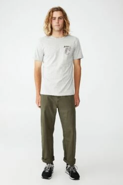 Tbar Art T-Shirt LIGHT GREY MARLE/STEFANOS PIZZA -Mens Clothing Store 3611511 05 3