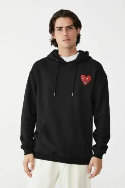 Keith Haring Fleece Pullover LCN KEI BLACK/HEART