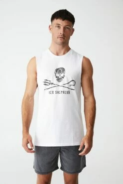 Sea Shepherd Muscle LCN SEA WHITE/LOGO LARGE