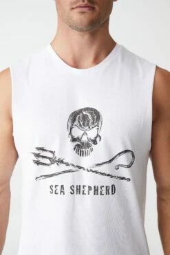 Sea Shepherd Muscle LCN SEA WHITE/LOGO LARGE -Mens Clothing Store 3611567 02 4