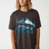 Sea Shepherd Oversized T-Shirt LCN SEA FADED SLATE/THE OCEAN SHARKS