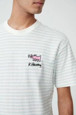 Keith Haring T-Shirt LCN KEI WHITE/THREE EYED PERSON -Mens Clothing Store 3611574 08 1