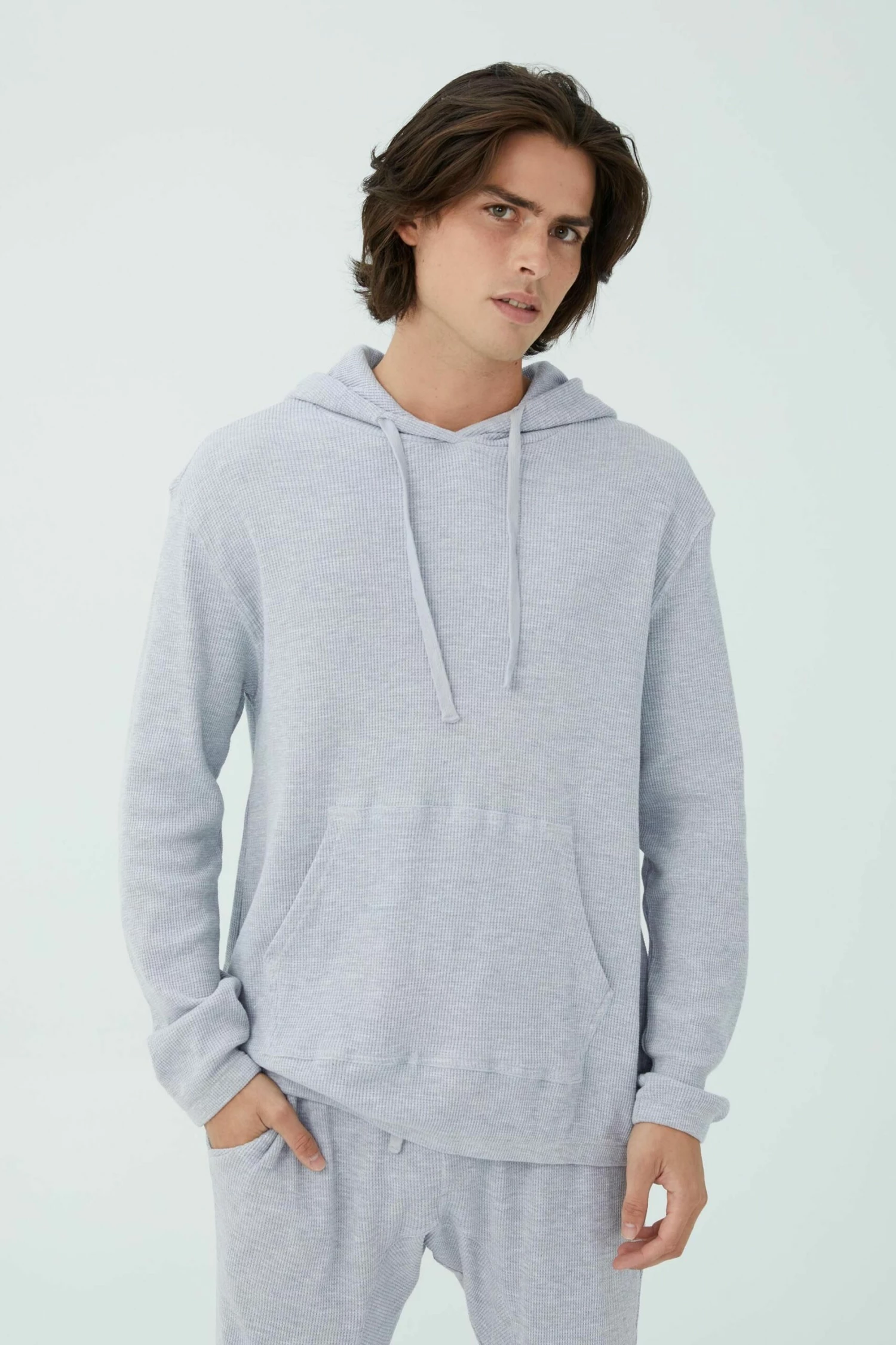 Lounge Pullover GRAVEL STONE WAFFLE 1 Lounge Pullover GRAVEL STONE WAFFLE