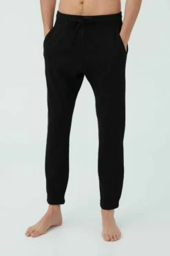 Lounge Pant BLACK WAFFLE -Mens Clothing Store 3611578 01 2