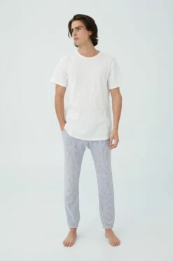 Lounge Pant BLACK WAFFLE -Mens Clothing Store 3611578 02 1