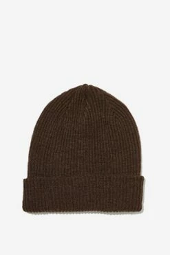 Ribbed Beanie KHAKI -Mens Clothing Store 3611590 03 2 1