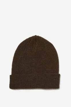 Ribbed Beanie KHAKI -Mens Clothing Store 3611590 03 2