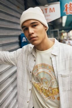 Ribbed Beanie KHAKI -Mens Clothing Store 3611590 09 2