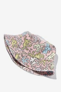 Keith Haring Bucket Hat LCN KEI PLUM / DANCING PEOPLE -Mens Clothing Store 3611592 01 3