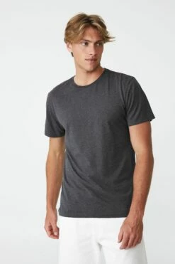 Organic Crew T-Shirt CHARCOAL MARLE
