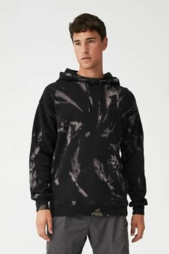 Active Pullover Hood BLACKED OUT TIE DYE