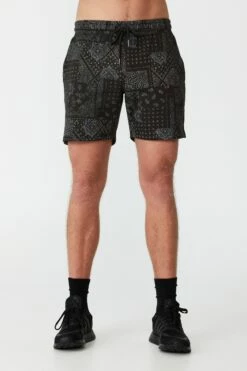 Active Fleece Short IVORY BANDANA -Mens Clothing Store 3611611 07 2 1