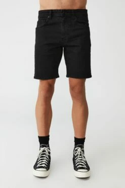 Straight Short WASHED BLACK