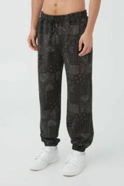 Active Loose Fit Track Pant WASHED BLACK BANDANA