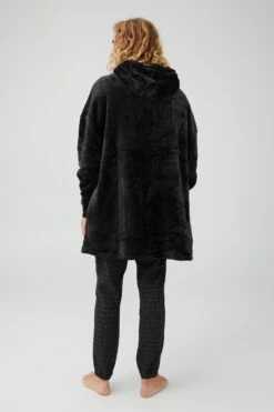 Oversized Lounge Hoodie LCN LIV WASHED BLACK/NIRVANA SMILEY -Mens Clothing Store 3611702 04 3