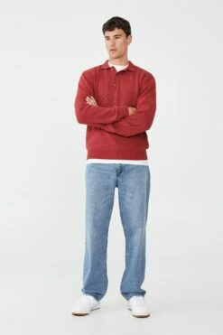 Rugby Knit VINTAGE RED -Mens Clothing Store 3611744 04 1