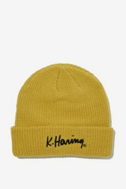 Keith Haring Beanie LCN KEI FROSTED HONEY/SIGNATURE -Mens Clothing Store 3611769 02 2 1