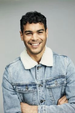 Borg Denim Jacket DISTRESSED BLUE 9 Borg Denim Jacket DISTRESSED BLUE -Mens Clothing Store 362055 02 2 1