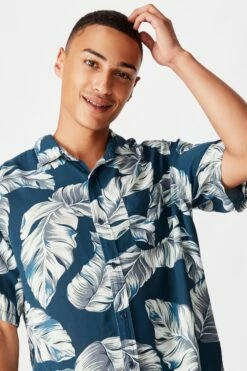 Short Sleeve Resort Shirt INDO FLORAL -Mens Clothing Store 362715 28 2