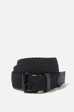 Hampton Plait Belt BLACK/MATTE BLACK -Mens Clothing Store 362910 10 2