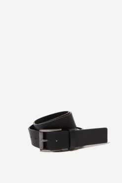 Square Buckle Pu Belt BROWN -Mens Clothing Store 363656 01 2 1