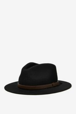 Wide Brim Felt Hat BLACK -Mens Clothing Store 363658 02 2