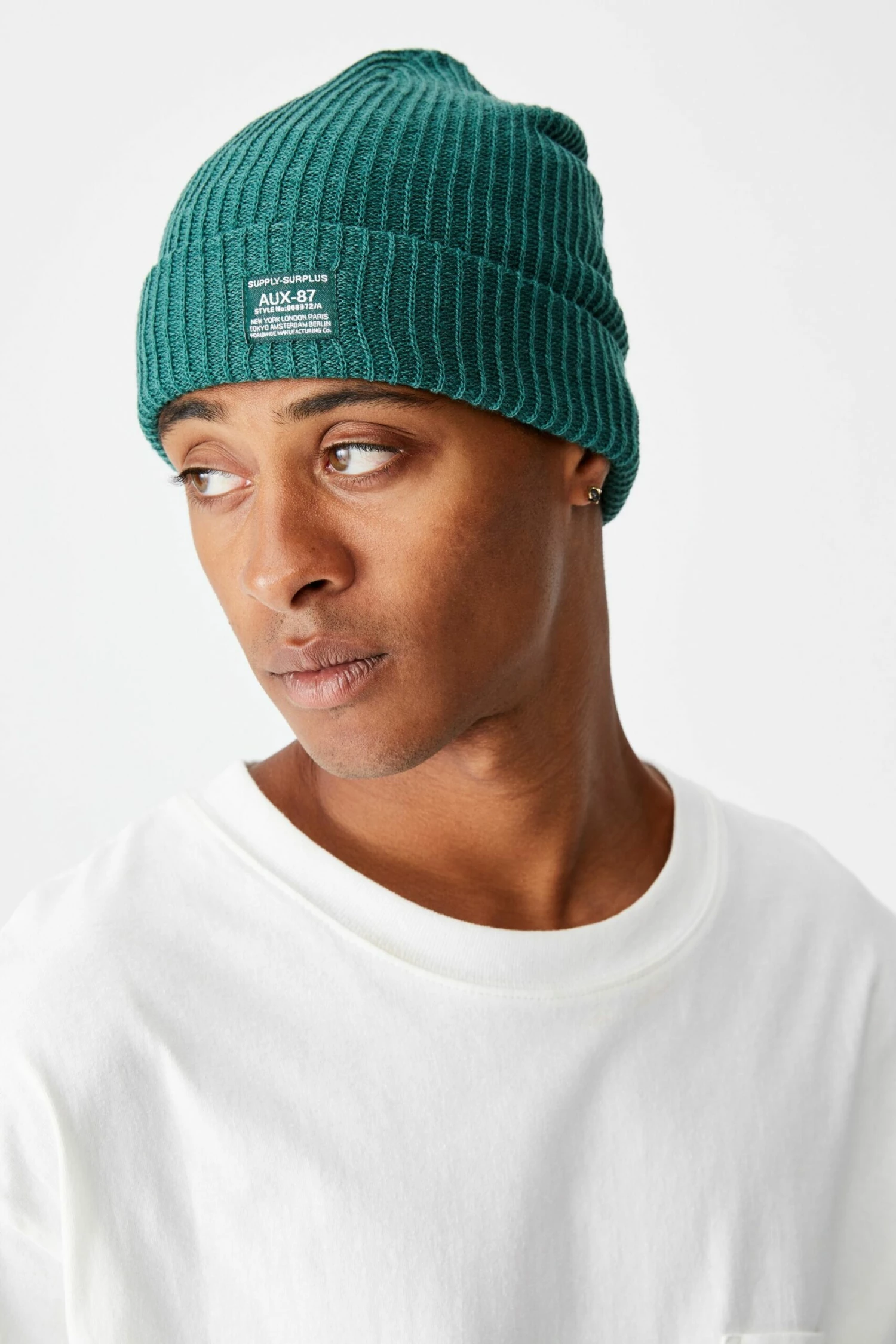 Basic Ribbed Beanie VINTAGE BLUE/SUPPLY SURPLUS 5 Basic Ribbed Beanie VINTAGE BLUE/SUPPLY SURPLUS - Image 5