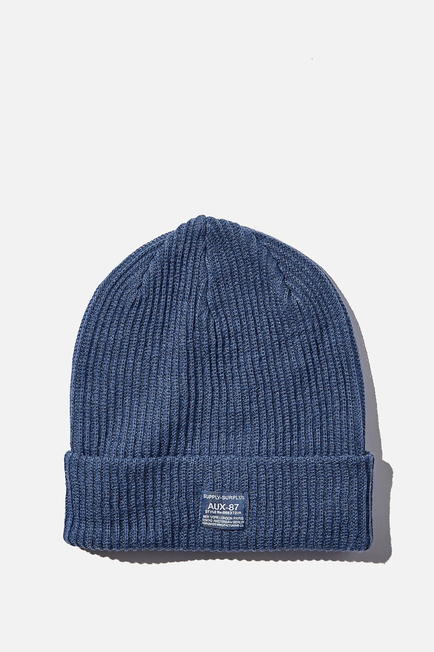 Basic Ribbed Beanie VINTAGE BLUE/SUPPLY SURPLUS 7 Basic Ribbed Beanie VINTAGE BLUE/SUPPLY SURPLUS - Image 7