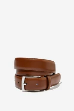 Dress Belt CHOCOLATE/SILVER -Mens Clothing Store 363694 04 2 1