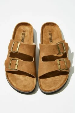 Double Buckle Sandal KHAKI 14 Double Buckle Sandal KHAKI -Mens Clothing Store 363765 02 2