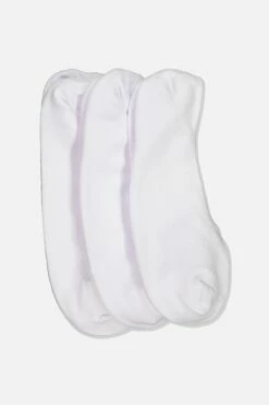 Invisible Socks 3 Pack WHITE -Mens Clothing Store 363767 02 2 1