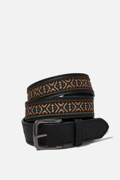 Festival Belt BLACK/AZTEC TAPE -Mens Clothing Store 363783 01 2 1
